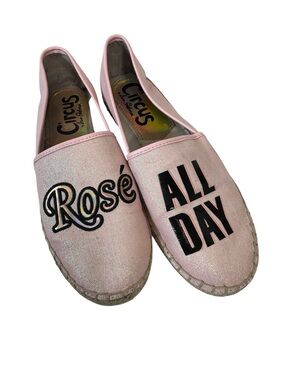 Circus Sam Edelman Pink Rose All Day Espadrille Flats Womens 7.5 Comfort Shoes